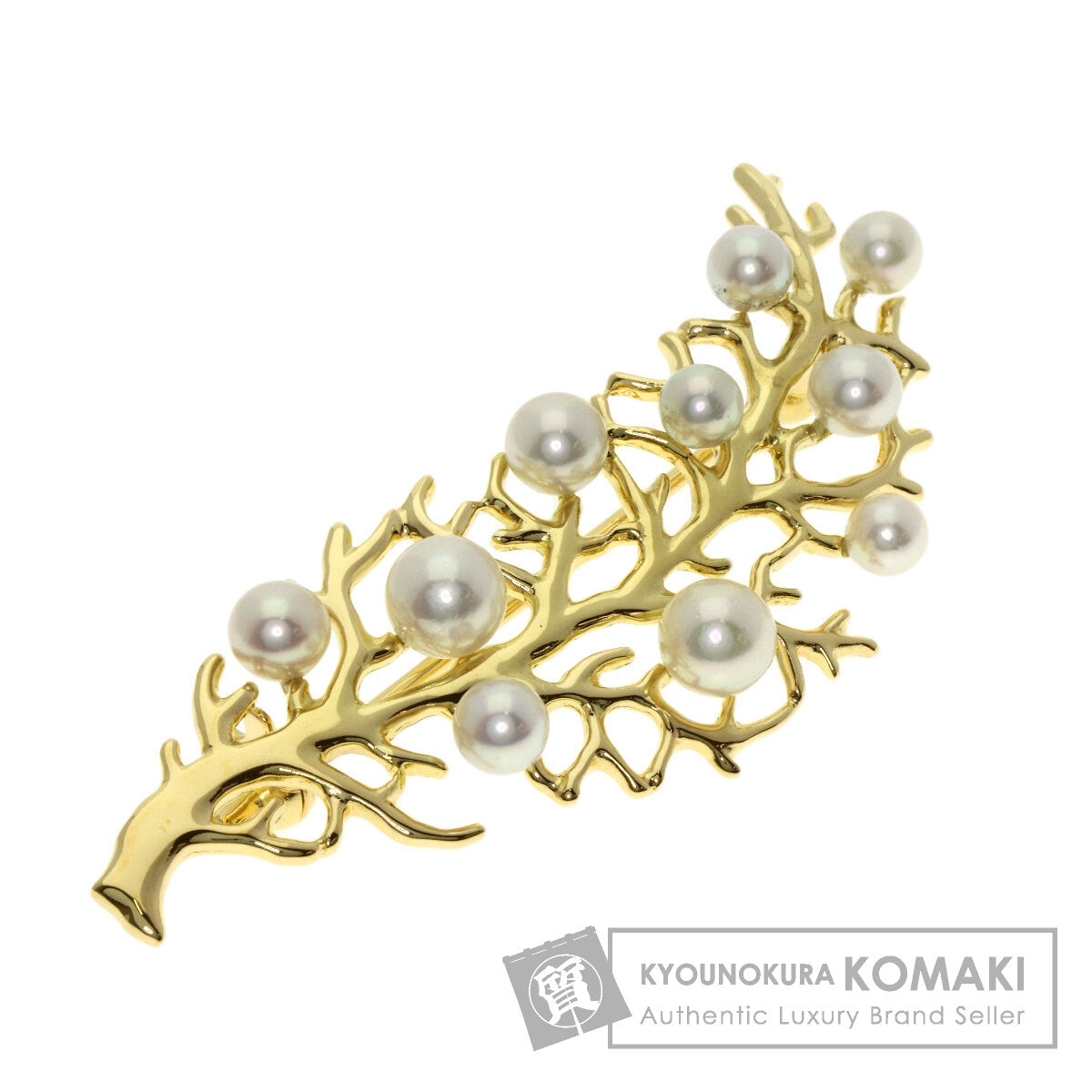 MIKIMOTO Baby pearl Pearl Brooch K18 Yellow Gold Ladies [Used]