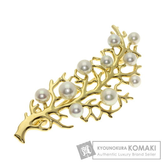 MIKIMOTO Baby pearl Pearl Brooch K18 Yellow Gold Ladies [Used]
