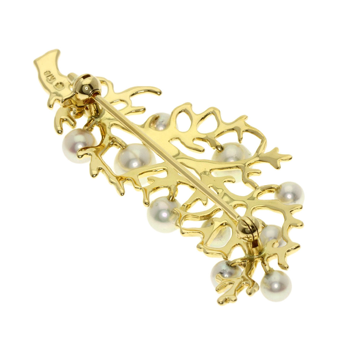 MIKIMOTO Baby pearl Pearl Brooch K18 Yellow Gold Ladies [Used]