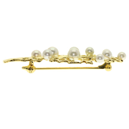 MIKIMOTO Baby pearl Pearl Brooch K18 Yellow Gold Ladies [Used]