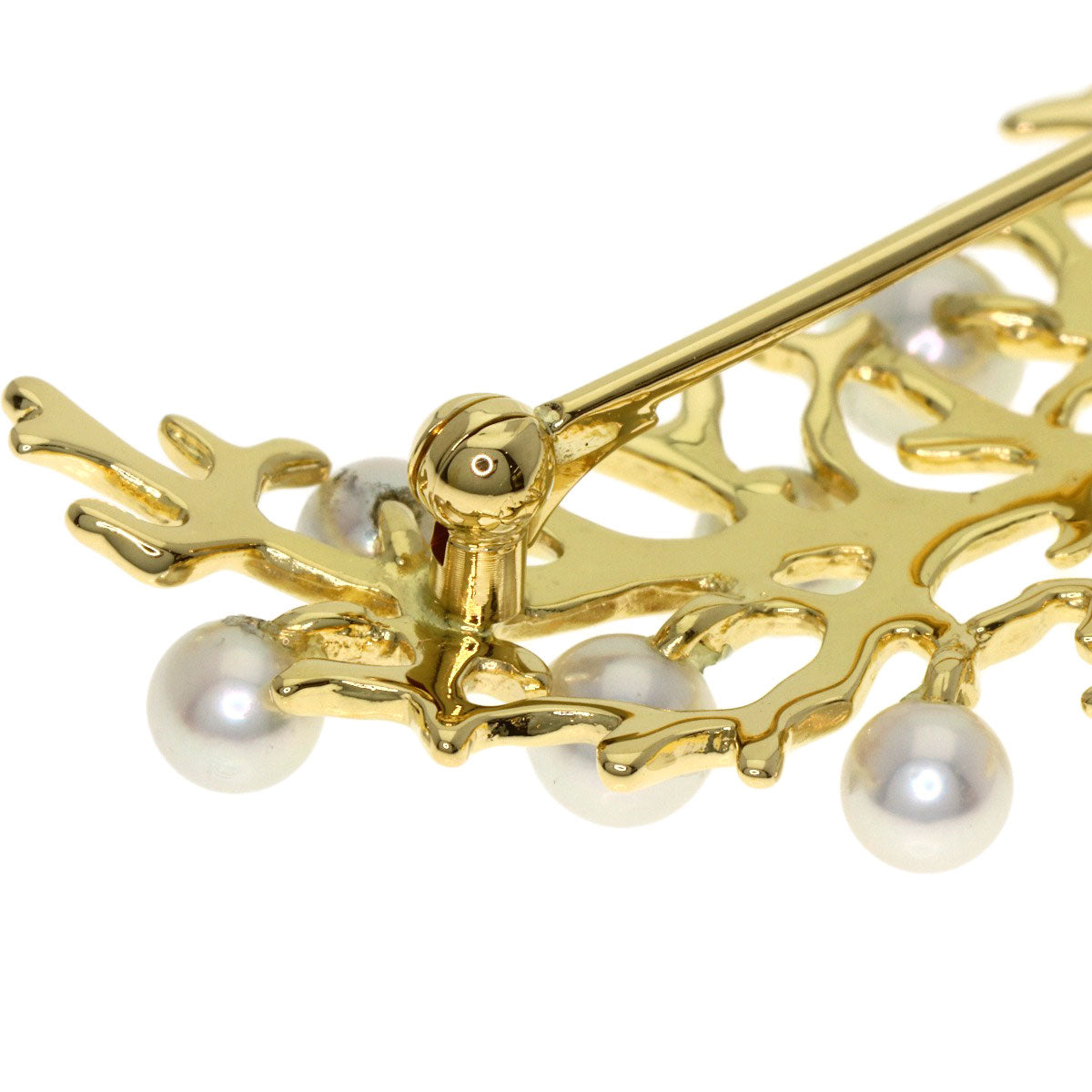 MIKIMOTO Baby pearl Pearl Brooch K18 Yellow Gold Ladies [Used]
