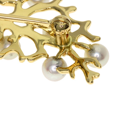 MIKIMOTO Baby pearl Pearl Brooch K18 Yellow Gold Ladies [Used]