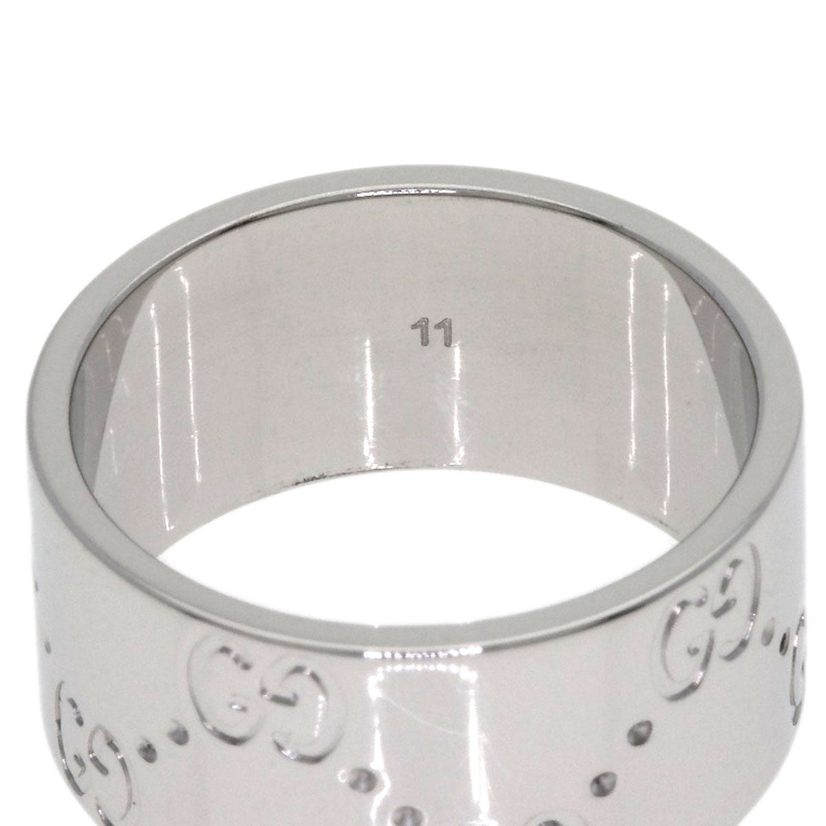 GUCCI Icon wide # 11 Ring K18 White Gold Ladies [Used]