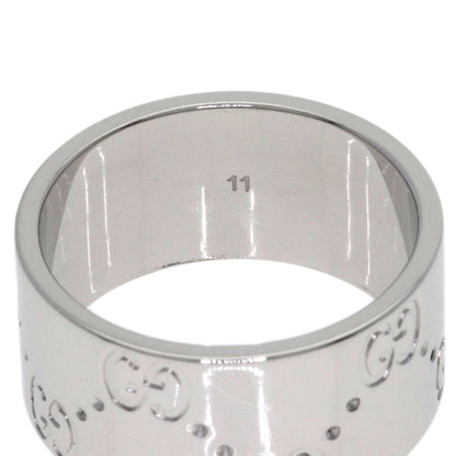 GUCCI Icon wide # 11 Ring K18 White Gold Ladies [Used]