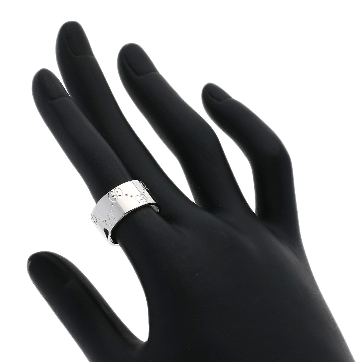 GUCCI Icon wide # 11 Ring K18 White Gold Ladies [Used]