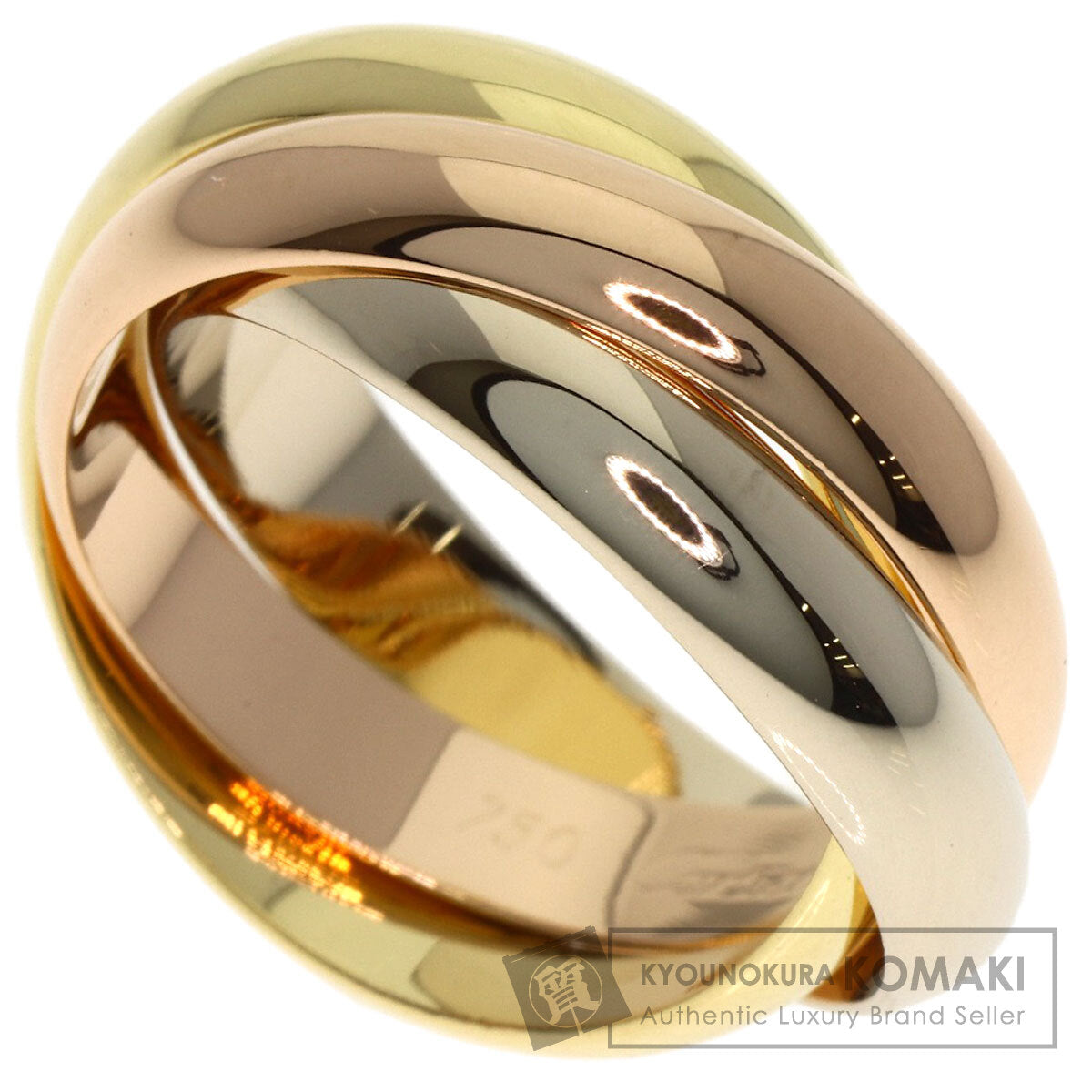 CARTIER Trinity #51 Ring K18 Yellow Gold 18K Pink GoldLadies [Used]