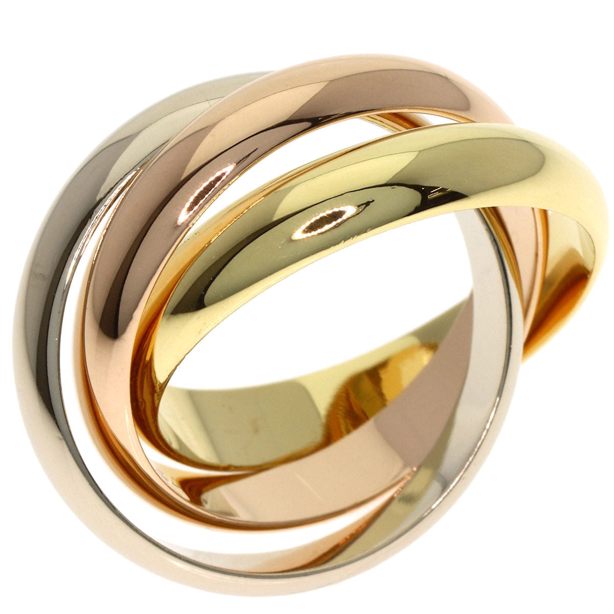 CARTIER Trinity #51 Ring K18 Yellow Gold 18K Pink GoldLadies [Used]