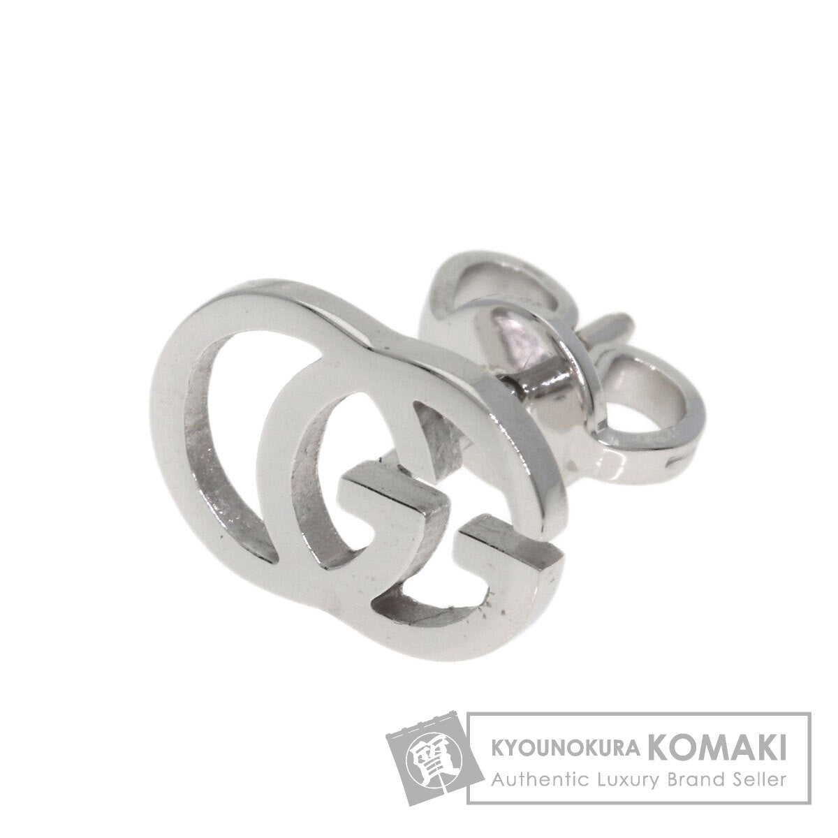 GUCCI GG Running (One shoe only) earring K18 White Gold Ladies [Used]