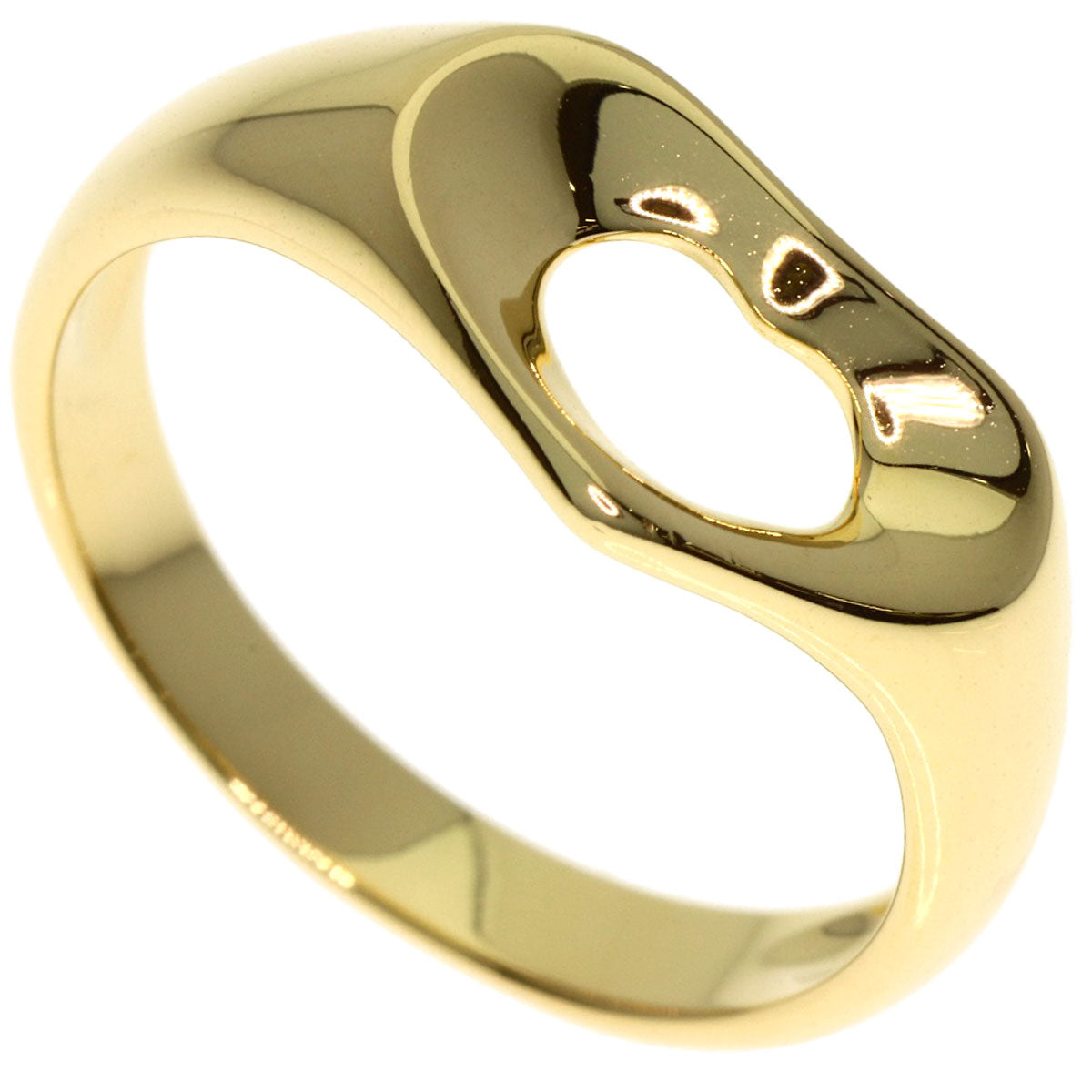 TIFFANY&Co. Open heart Ring K18 Yellow Gold Ladies [Used]