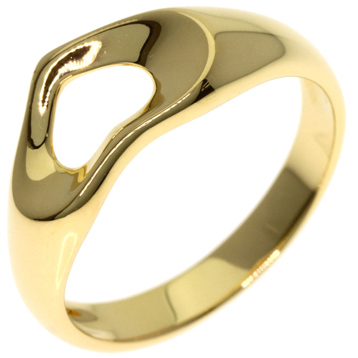 TIFFANY&Co. Open heart Ring K18 Yellow Gold Ladies [Used]