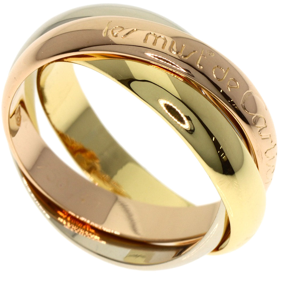 CARTIER Trinity #49 Ring K18 Yellow Gold 18K Pink GoldLadies [Used]