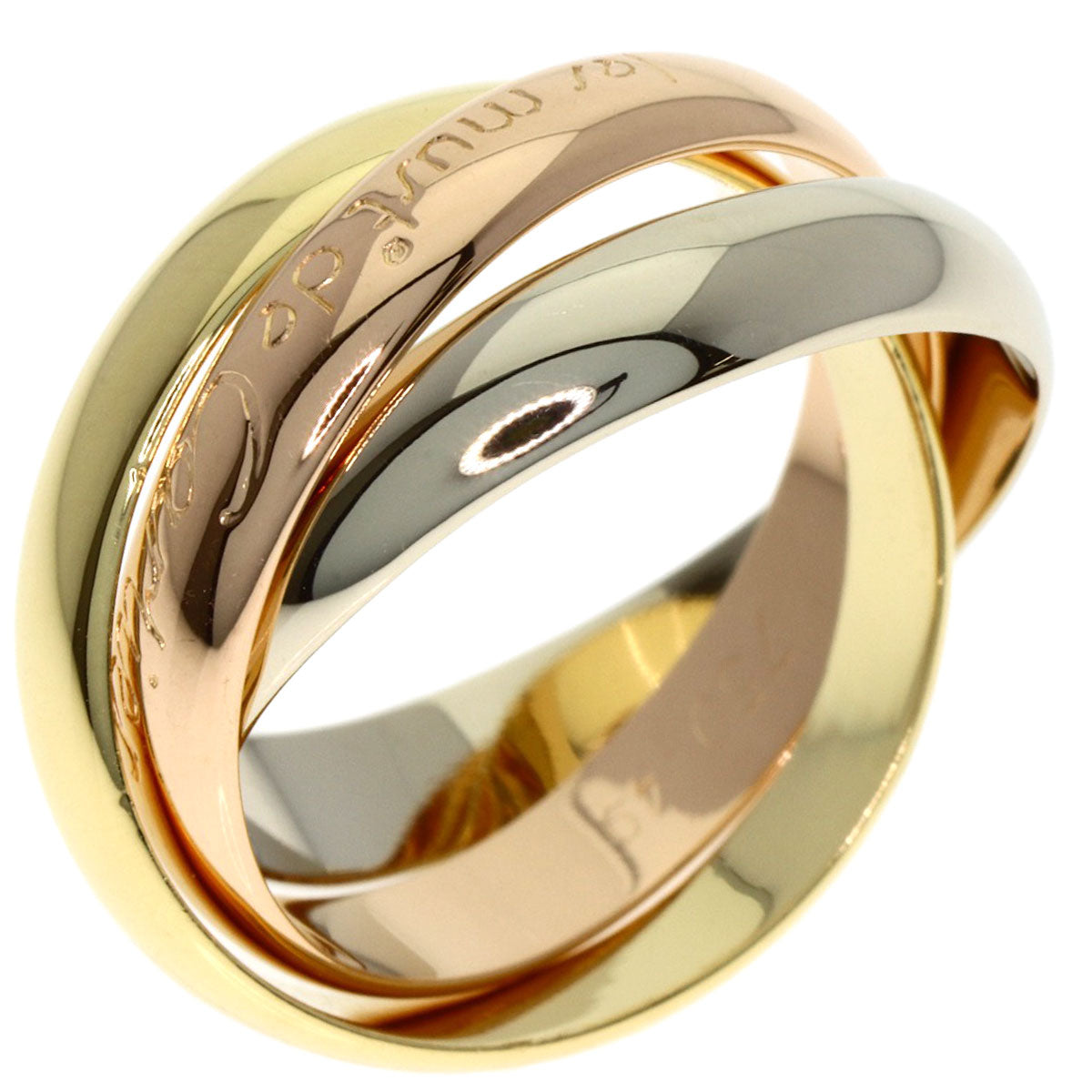 CARTIER Trinity #49 Ring K18 Yellow Gold 18K Pink GoldLadies [Used]