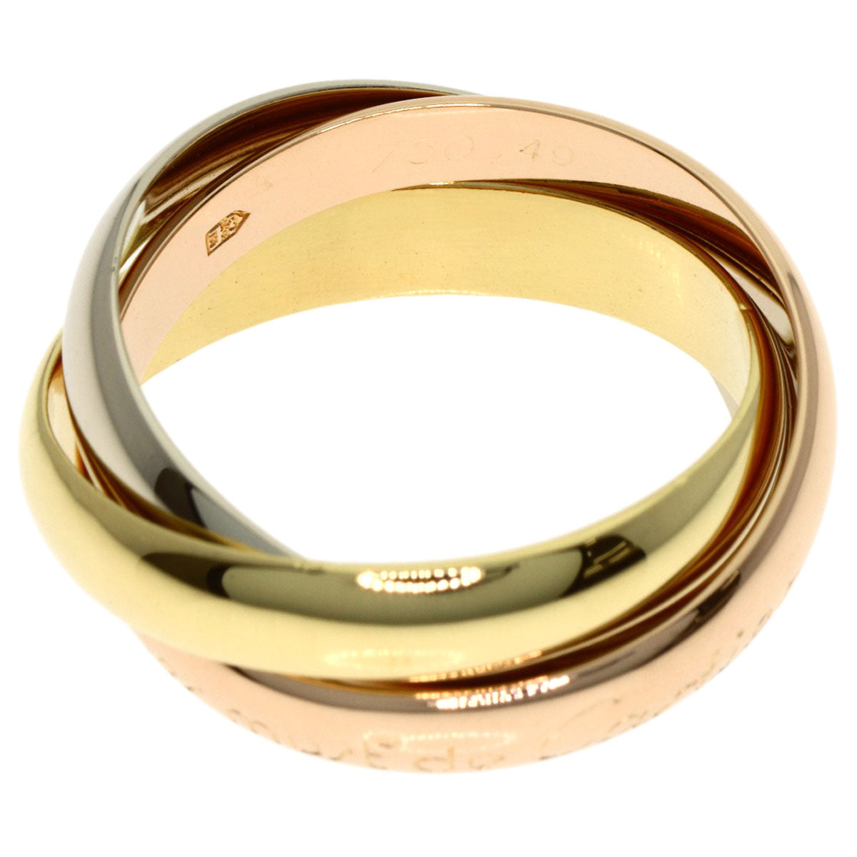CARTIER Trinity #49 Ring K18 Yellow Gold 18K Pink GoldLadies [Used]