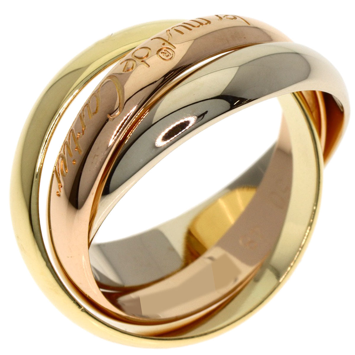 CARTIER Trinity #48 Ring K18 Yellow Gold 18K Pink GoldLadies [Used]