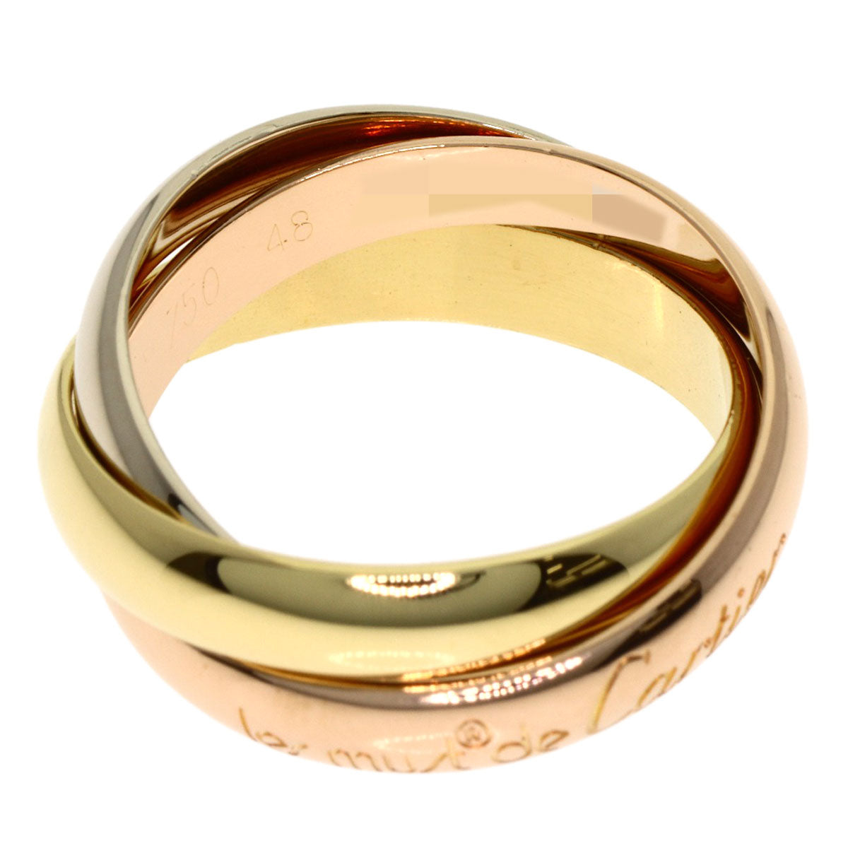 CARTIER Trinity #48 Ring K18 Yellow Gold 18K Pink GoldLadies [Used]