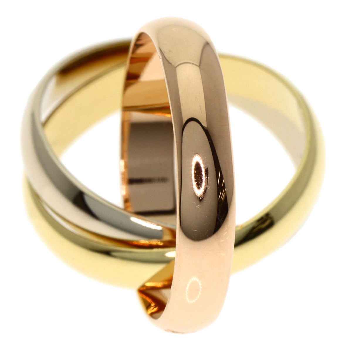 CARTIER Trinity #48 Ring K18 Yellow Gold 18K Pink GoldLadies [Used]