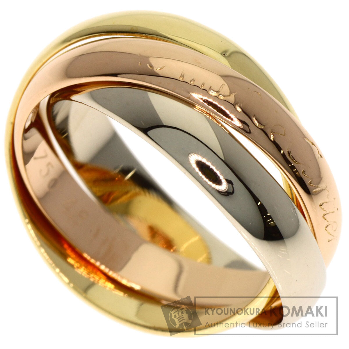 CARTIER Trinity #48 Ring K18 Yellow Gold 18K Pink GoldLadies [Used]