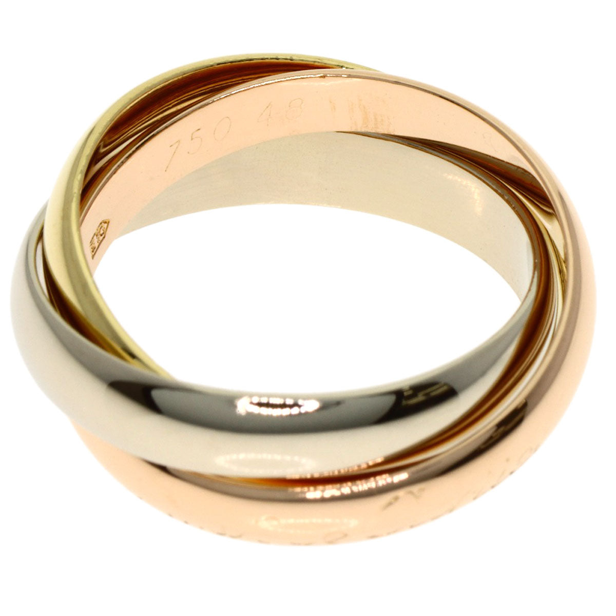 CARTIER Trinity #48 Ring K18 Yellow Gold 18K Pink GoldLadies [Used]