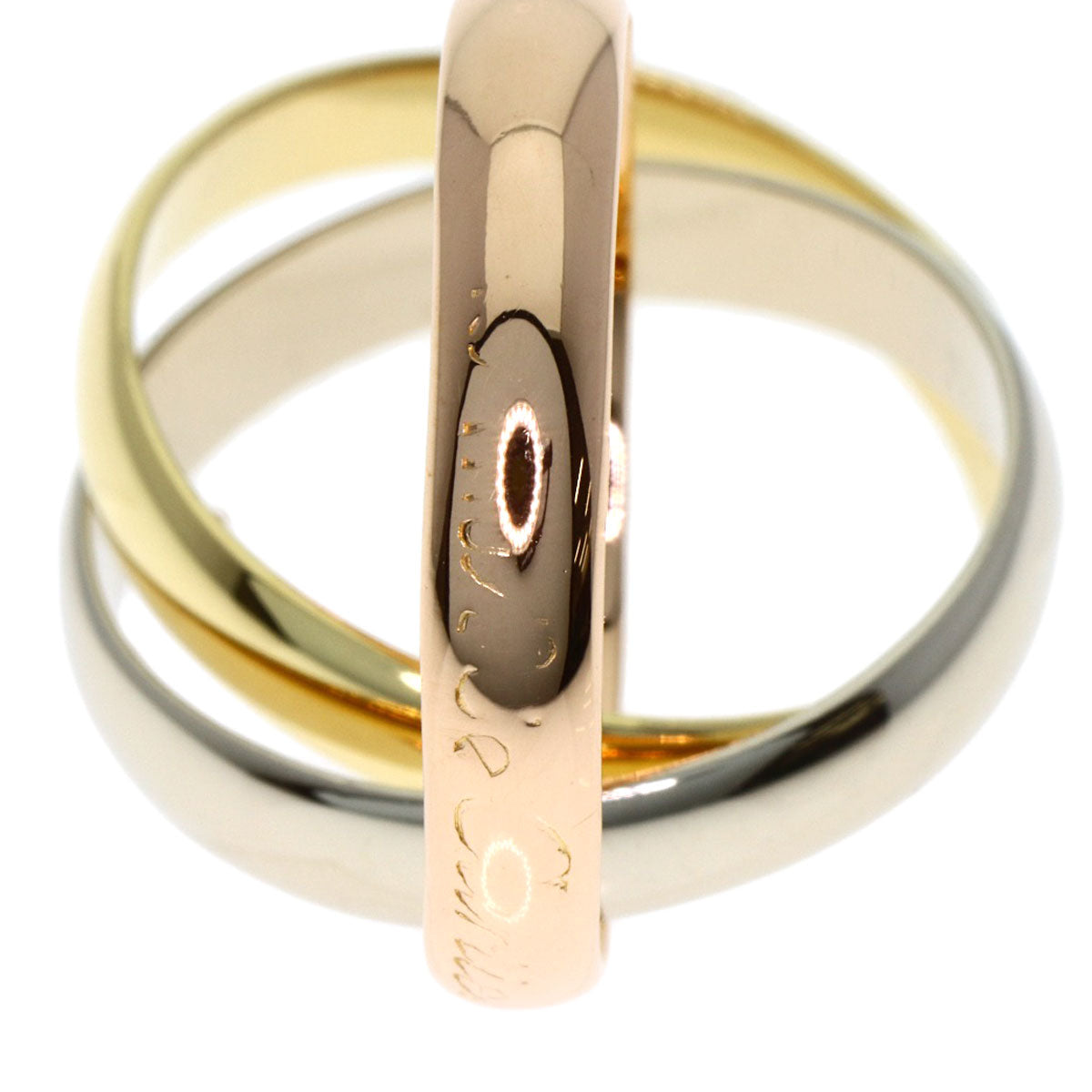 CARTIER Trinity #48 Ring K18 Yellow Gold 18K Pink GoldLadies [Used]