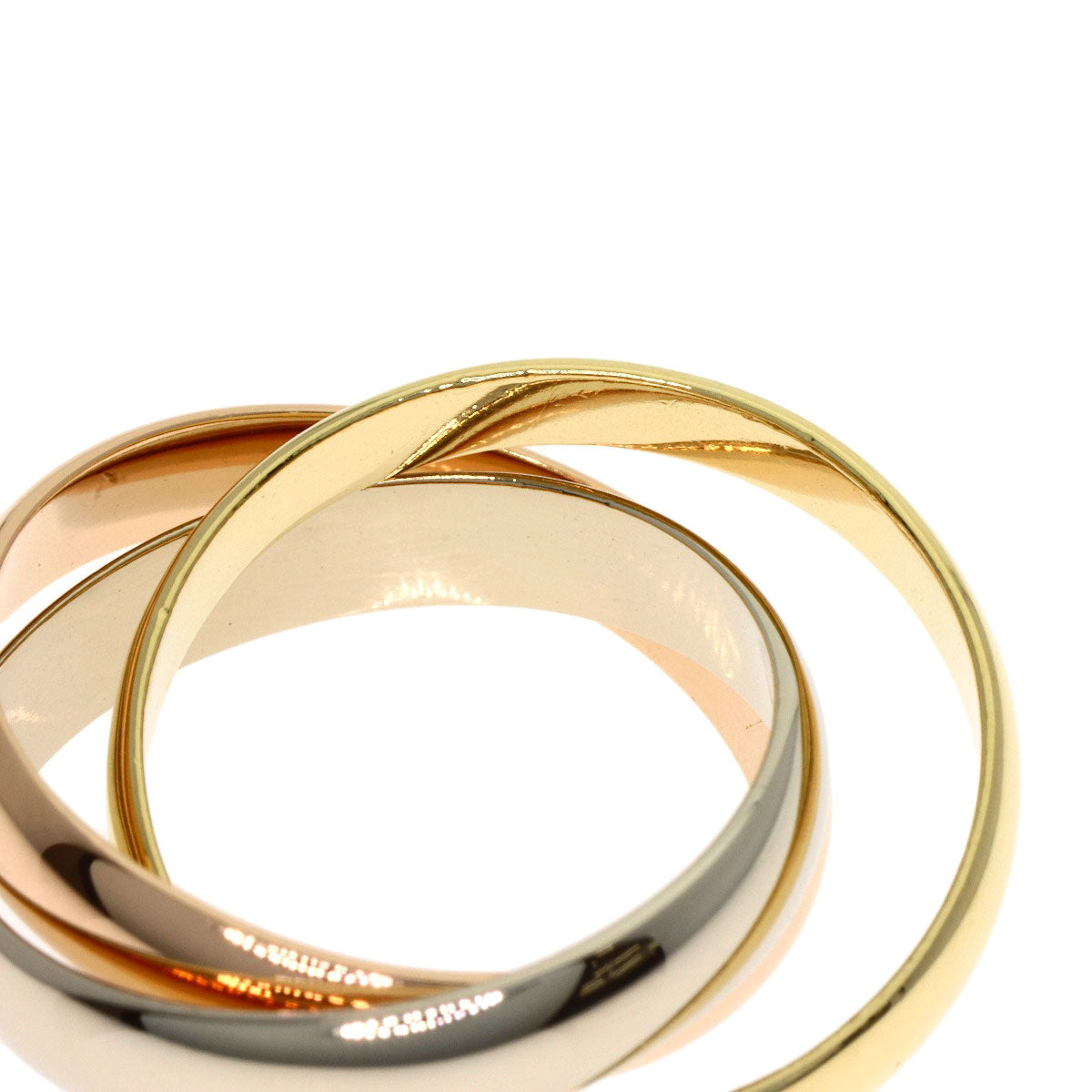 CARTIER Trinity #48 Ring K18 Yellow Gold 18K Pink GoldLadies [Used]