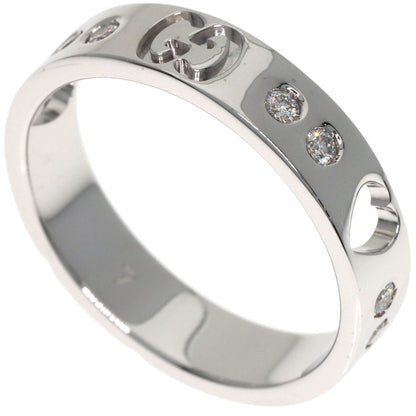GUCCI Icon Amor Diamond #4 Ring K18 White Gold Ladies [Used]