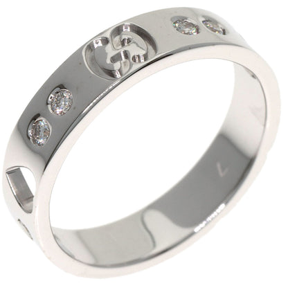 GUCCI Icon Amor Diamond #4 Ring K18 White Gold Ladies [Used]