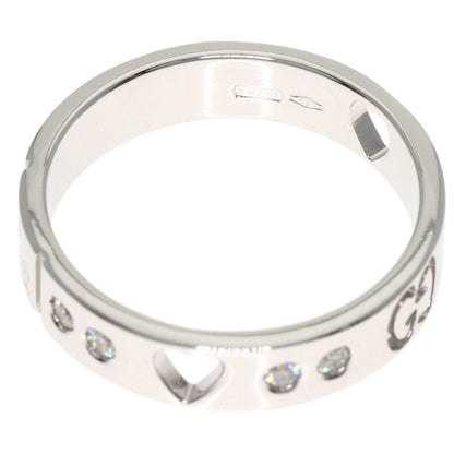 GUCCI Icon Amor Diamond #4 Ring K18 White Gold Ladies [Used]