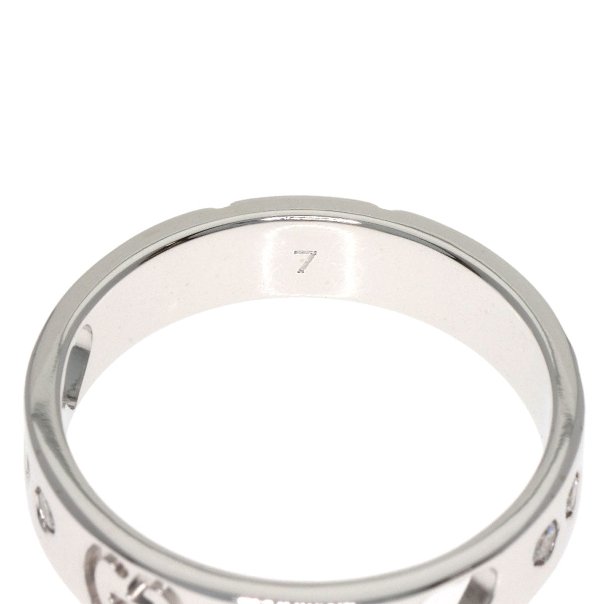 GUCCI Icon Amor Diamond #4 Ring K18 White Gold Ladies [Used]