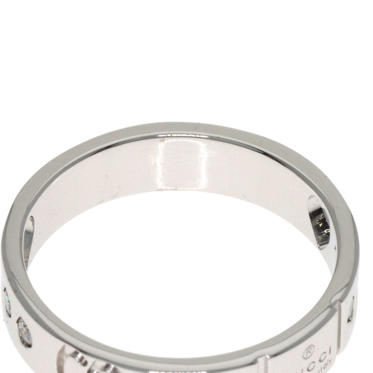 GUCCI Icon Amor Diamond #4 Ring K18 White Gold Ladies [Used]