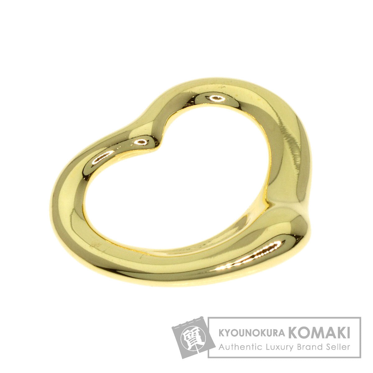 TIFFANY&Co. Open heart Pendant top K18 Yellow Gold Ladies [Used]