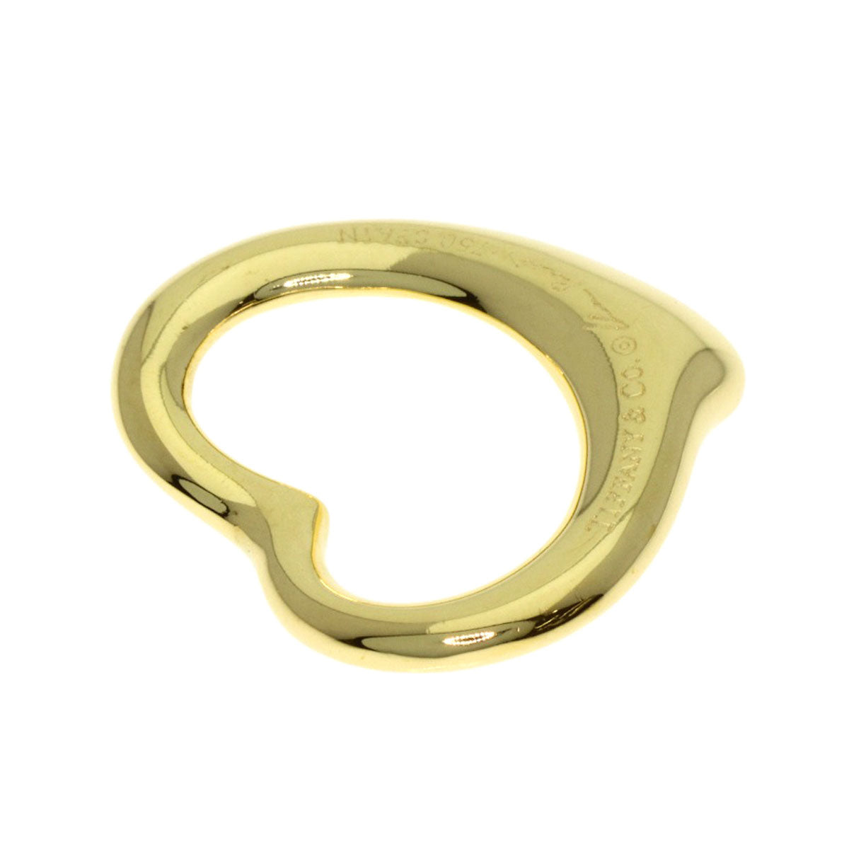 TIFFANY&Co. Open heart Pendant top K18 Yellow Gold Ladies [Used]