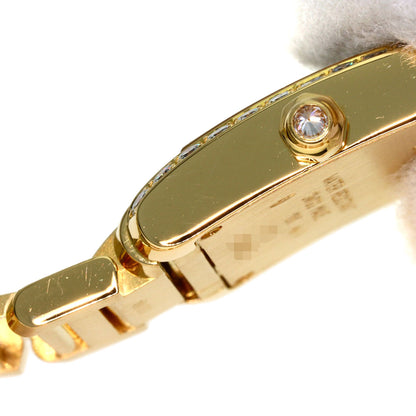 CARTIER Tank Française SM Genuine Full Diamond Watches WE1001RD K18 Yellow Gold/18K Yellow Gold Ladies