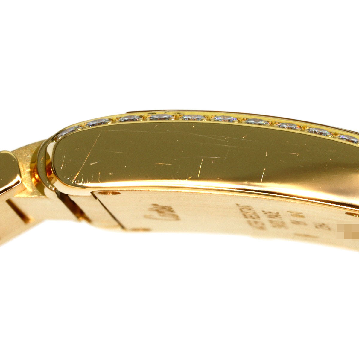 CARTIER Tank Française SM Genuine Full Diamond Watches WE1001RD K18 Yellow Gold/18K Yellow Gold Ladies