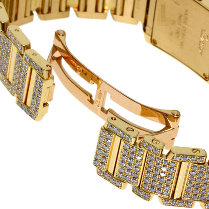 CARTIER Tank Française SM Genuine Full Diamond Watches WE1001RD K18 Yellow Gold/18K Yellow Gold Ladies