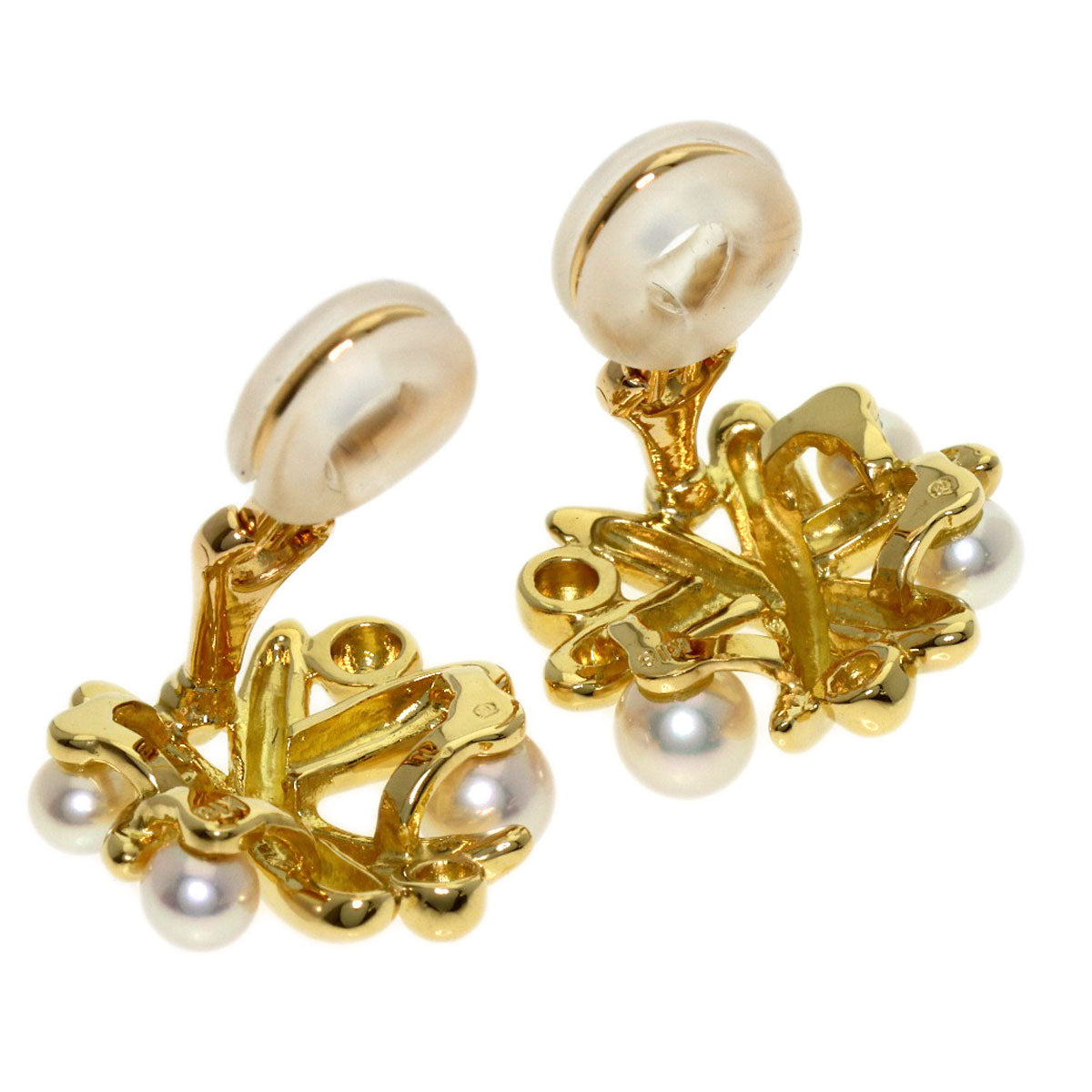 MIKIMOTO Pearl Pearl Earring K18 Yellow Gold Ladies [Used]
