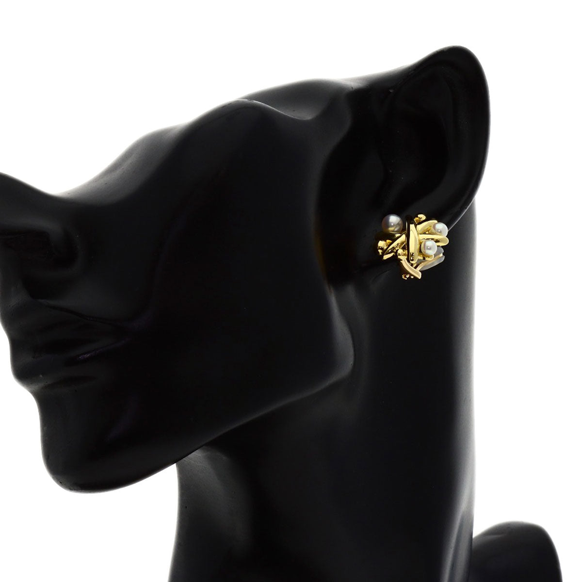 MIKIMOTO Pearl Pearl Earring K18 Yellow Gold Ladies [Used]