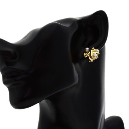 MIKIMOTO Pearl Pearl Earring K18 Yellow Gold Ladies [Used]