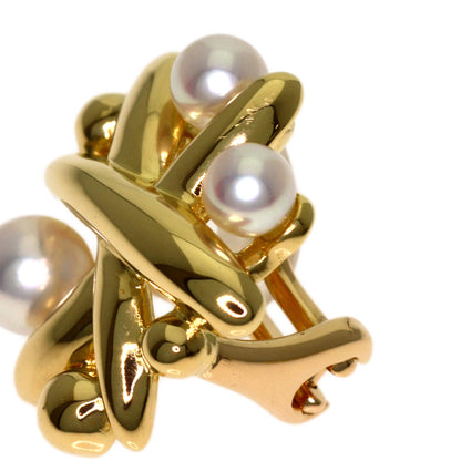 MIKIMOTO Pearl Pearl Earring K18 Yellow Gold Ladies [Used]