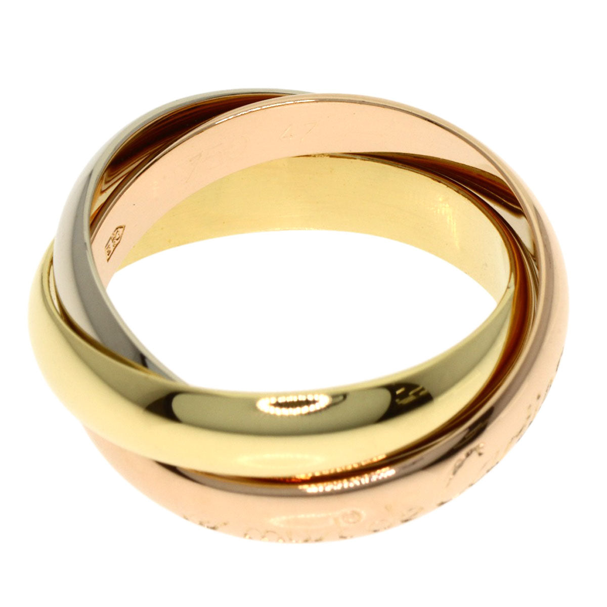 CARTIER Trinity #47 Ring K18 Yellow Gold 18K Pink GoldLadies [Used]
