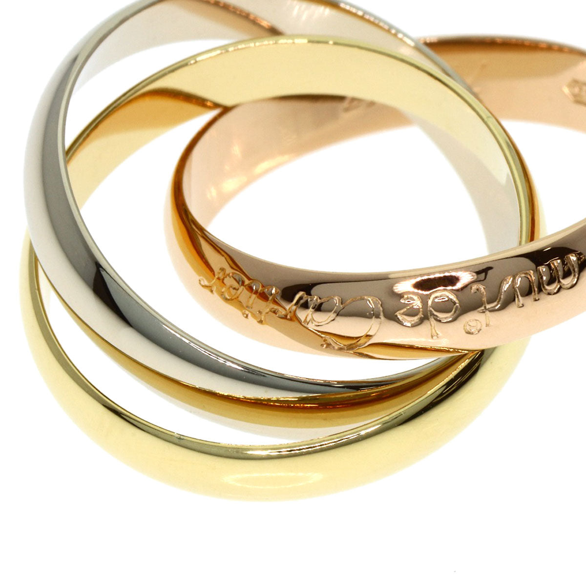 CARTIER Trinity #47 Ring K18 Yellow Gold 18K Pink GoldLadies [Used]