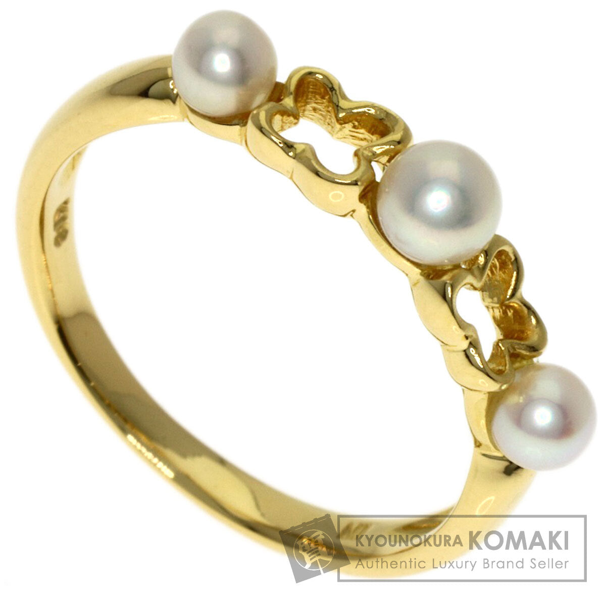 MIKIMOTO Perlita Pearl Pearl Ring K18 Yellow Gold Ladies [Used]