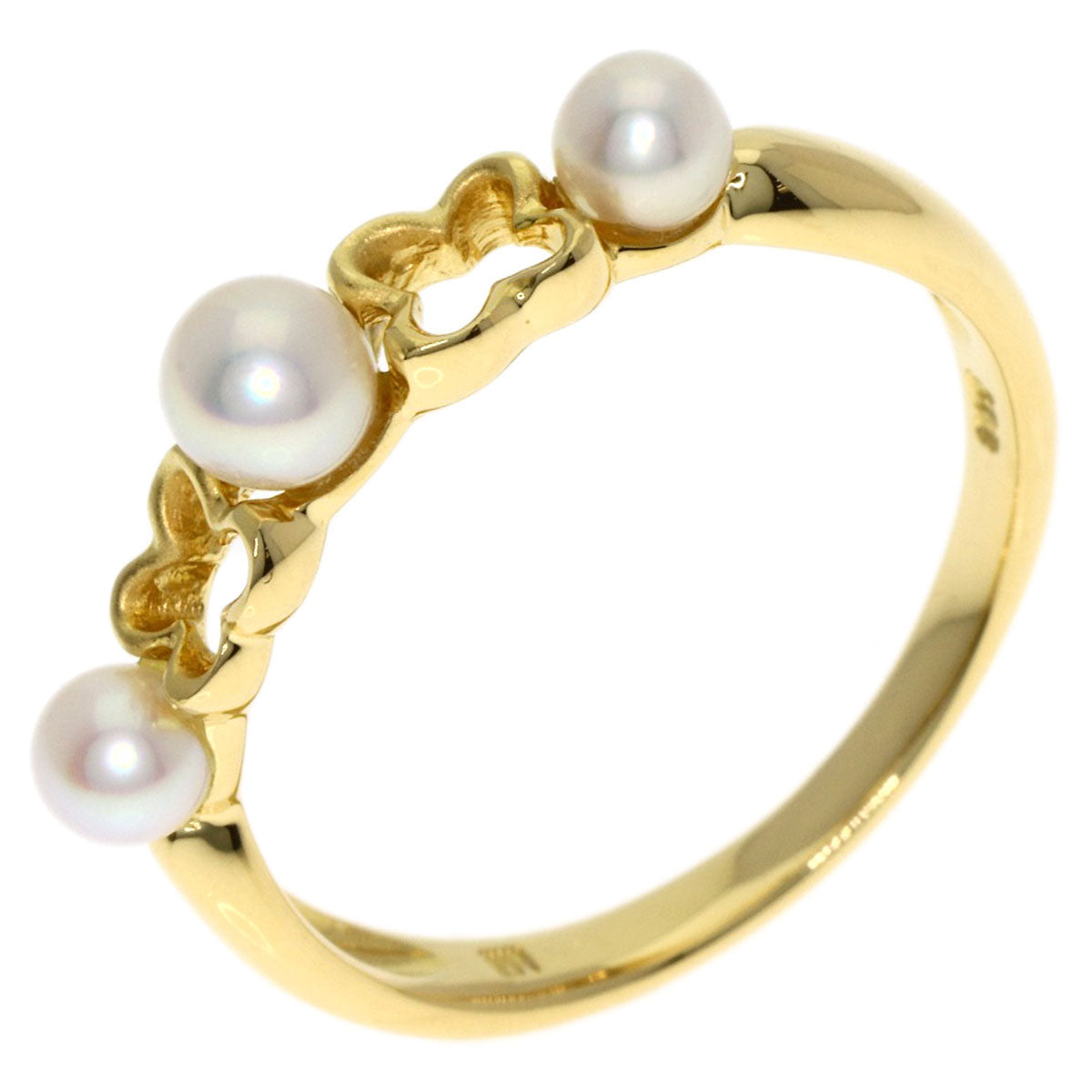 MIKIMOTO Perlita Pearl Pearl Ring K18 Yellow Gold Ladies [Used]