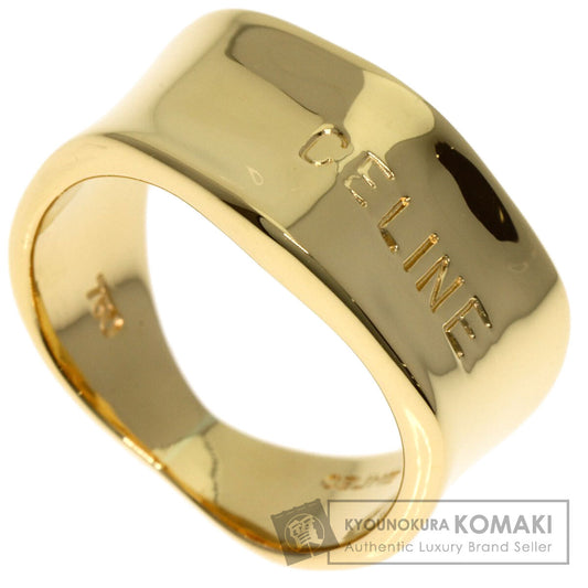 CELINE logo Ring K18 Yellow Gold Ladies [Used]