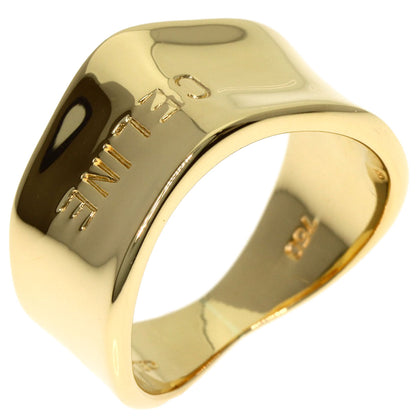 CELINE logo Ring K18 Yellow Gold Ladies [Used]