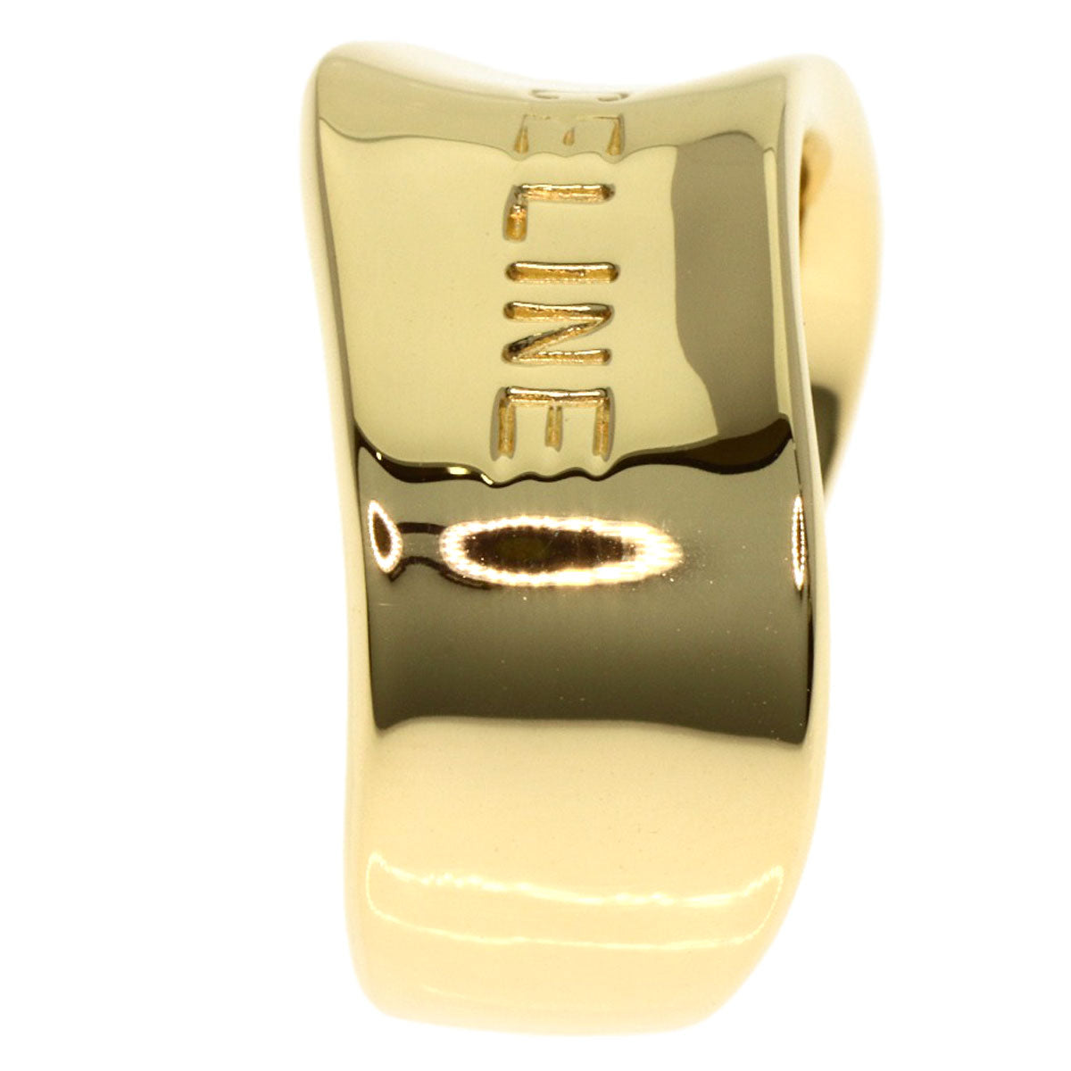CELINE logo Ring K18 Yellow Gold Ladies [Used]