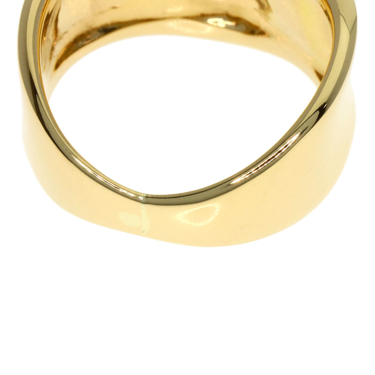 CELINE logo Ring K18 Yellow Gold Ladies [Used]