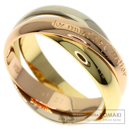 CARTIER Trinity #51 Ring K18 Yellow Gold 18K Pink GoldLadies [Used]