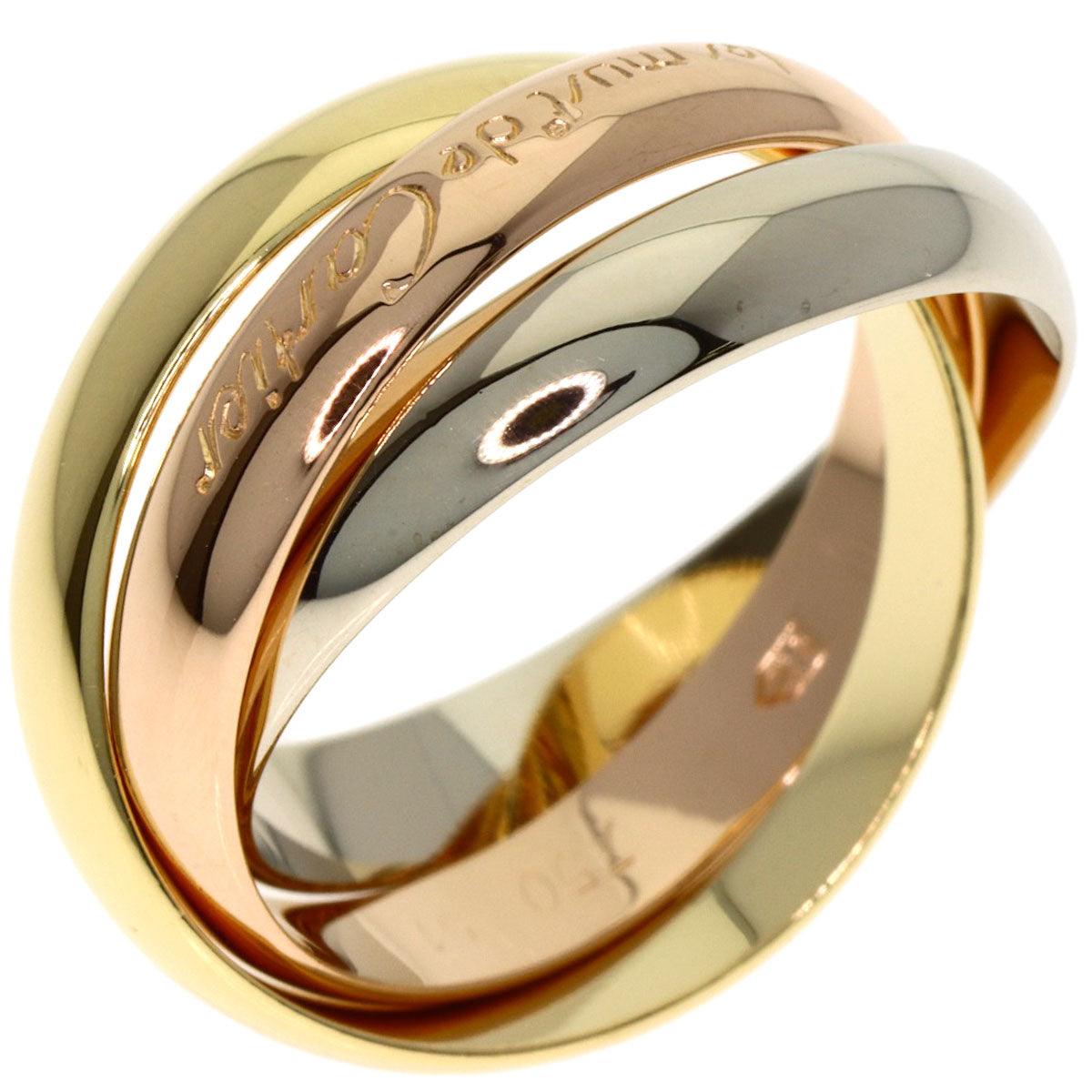 CARTIER Trinity #51 Ring K18 Yellow Gold 18K Pink GoldLadies [Used]