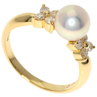 TASAKI Pearl Pearl Diamond Ring K18 Yellow Gold Ladies [Used]