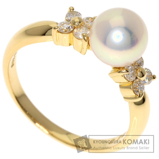 TASAKI Pearl Pearl Diamond Ring K18 Yellow Gold Ladies [Used]